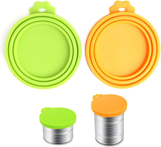 Pet Food Can Cover Silicone Can Lids for Dog and Cat Food(Universal Size,One Fit 3 Standard Size Food Cans)